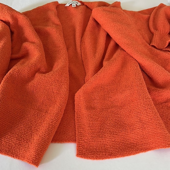 DAVI & DANI || Letters From Home Orange Oversize Cropped Cardigan. Sz. L - Picture 10 of 12
